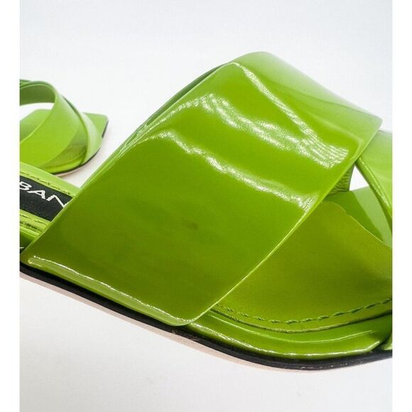 NEW Authentic DOLCE & GABBANA Green Polish Leather Sculpted Heel Mules S… - Picture 11 of 13